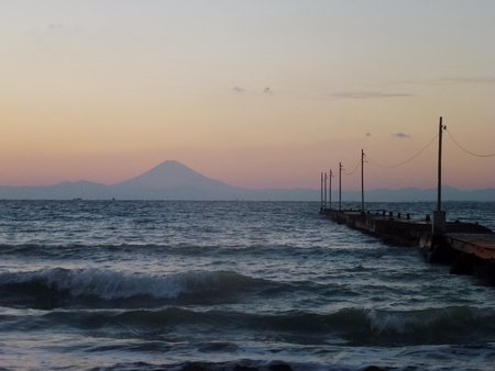 原岡海岸から見た富士山